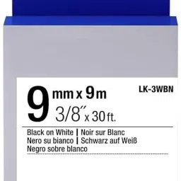 ZENCA TECHNOLOGIES Tape Cartridge ~3/8" Black on White for use with LabelWorks Black Ink Cartridge-13