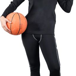 nylon tshirt legging Solid Women Swim-dress Black Swimsuit-image-2