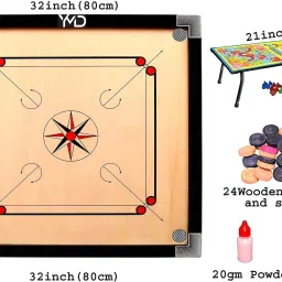 Matte Finish large Carrom Board with wooden Coins Strike_Carrom-CD-1139 80 cm Carrom Board-picture-8