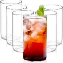 (Pack of 6) Elite Borosilicate Glass Tumbler, Serves Water, Cold Drinks Glass Water/Juice Glass-2