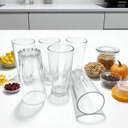 crockware (Pack of 6) CRKWR_6PCS_gls_WG-8AC-01_HH234 Glass Water/Juice Glass-picture-4