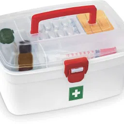 milton 1 Plastic Rectangular Medicine Box,First aid Box Multi Utility Storage with Handle Pill Box image 5