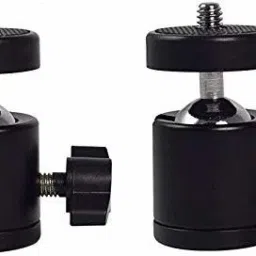 Hiffin ® 2 Pcs Combo Swivel Mini Ball Head 1/4" Screw 360 Degree Aluminum Alloy Body Tripod Ball Head-17