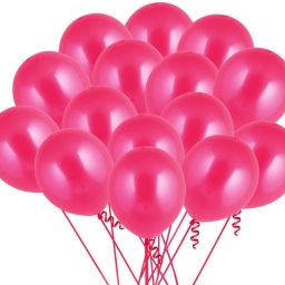 Solid Set Of 51 Pcs Dark Pink Balloons combo Decoration/Girls birthday decoration Balloon-3