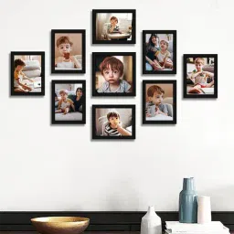 Black Synthetic Wood (Set of 9) Photoframes by Art Street-picture-27