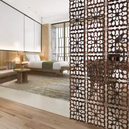 random Walnut Engineering Wood (Pack Of 12) Hanging Room Divider-picture-8