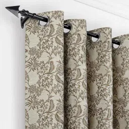 deco window Black Flat Arrow Iron Expandable 1 Curtain Rod with Accessories ( 66 to 120 Inches)-picture-35