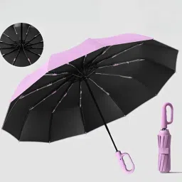 3 Fold with Auto Open/Close Travel | Man, Woman & Child 8-Ribs|Sun UV Protection Umbrella-image-71