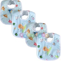 Water Resistant-Premium Super Quality Soft Cotton Daily Use Button bibs (4 BIBS)-picture-28