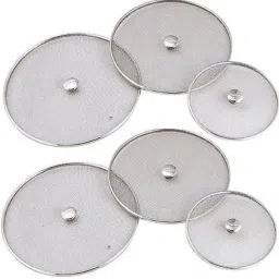 Stainless Steel Food Cover/Milk cover Jali/Steel Jali/Multipurpose Net Lid Set of 6 Pcs (7 & 8 & 9 & 10 & 11 & 12 Inches) Code-Net40 7 inch Lid-image-22