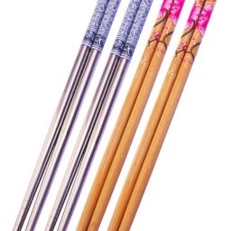 Eating Bamboo, Stainless Steel Japanese, Korean, Vietnamese, Chinese Chopstick-image-93