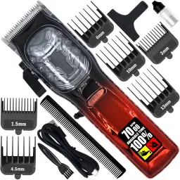 QGS Men’s Rechargeable BU Powerful Hair Clipper Beard Moustache Hair Cutting Trimmer Grooming Kit 410 min Runtime 10 Length Settings-image-17