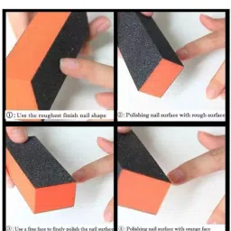 virkart 1 block buffer 1 nail best quality nail filer and 7 side nail buffer me image 4