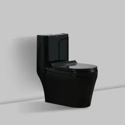d o t Premium Quality C016 Premium Quality Shining Dark Black commode with Round Flush Button Western Commode image 2