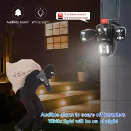 AVOIHS SIM Camera Solar Powered Bullet+ PTZ Control 10X Zoom TwoWay Audio Night Vision Security Camera image 5