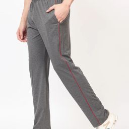 Men Solid Grey Track Pants-image-94