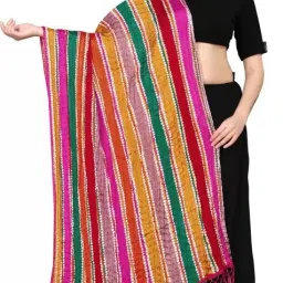 Art Silk Printed Multicolor Women Dupatta-3