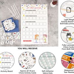 inkdotpot Kids Daily Responsibility Checklist to Do List Daily Task Routine Chore Chart-C1 image 3