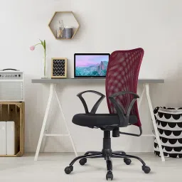 Seoul Mid Back Ergonomic|Home, Office, WFH|Moulded Foam|Extra Comfort Mesh Office Adjustable Arm Chair-17
