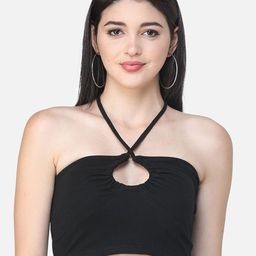 moda rapido Casual Regular Sleeves Solid Women Black Top-picture-17