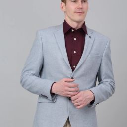 Men Solid Single Breasted Formal Blazer-image-79