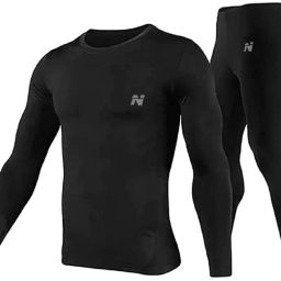Mens Workout Set Compression Shirt and Pants Top Long Sleeve Sports Tight Men Compression-image-63
