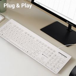 ZEBRONICS K51 (ZEB KKB2) Wired USB Standard Multi-device Keyboard Compatible with Desktop, Laptop, Mac 105 Keys, Rupee Key, 12 Multimedia Keys, Slim Design, Plug & Play image 3