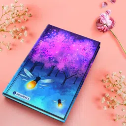 jhingalala Fireflies Hard Bound Undated A5 Diary Notebook (20 X 14.5 CM, 80 GSM, 190 Ruled Perforated Pages) Diary for Gifting, Personal Diary A5 Diary Ruled 190 Pages image 2