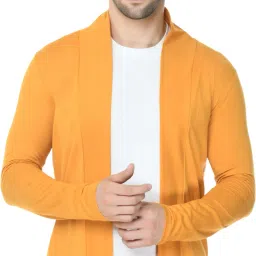Men Jacket Style Full Sleeve Yellow Shrug-image-55