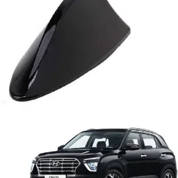 Shark Fin Roof Antenna Aerial ABS AM/FM Radio Signal for Creta Type-2 - Black Whip Vehicle Antenna-image-76