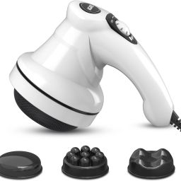 AGARO Atom Electric Handheld Full Body Massager with 3 Massage Heads, Mesh Cover, Mesh Cover, Variable Speed Settings for Pain Relief and Relaxation, Massager-image-54