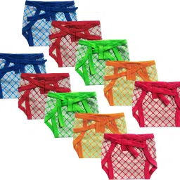 Baby Premium Quality Pure Cotton Washable Reusable Nappy Pack of 10,0-6 Months-13