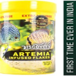 Artemia Infused Flakes Fish Food (55g) Sea Food 0.055 kg Dry Young, Adult, Senior Fish Food-image-97