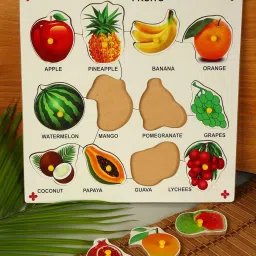 New Creative Fruits Puzzle Knobs Educational Learning Toy for Kids-23