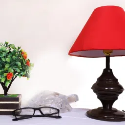 candela Conical Shade Table Lamp (Red) Table Lamp image 2