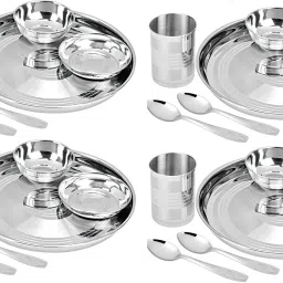Pack of 24 Steel Stainless Steel high Quality Premium Pack Regular Use 24 pcs Dinner Set Dinner Set-7