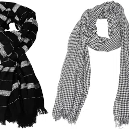 Striped Pure Cotton Men Multicolor Stole-image-3