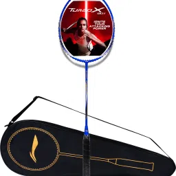 Turbo X 80 III Strung Badminton Racket (Blue, Silver) Blue, Silver Strung Badminton Racquet-image-2