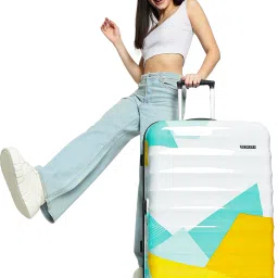 Large Check-in Suitcase (75 cm) 4 Wheels - MEXICO - Printed Trolley Bag - Teal-image-69