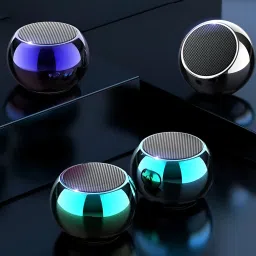 TRUWEL Ultra Mini Wireless Bluetooth Speaker Heavy Metal Electroplating Round Speaker 12 W Bluetooth Laptop/Desktop Speaker-24