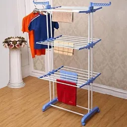 Steel Floor Cloth Dryer Stand Premium Quality 3 layer Clothes Rack Hanger-picture-24