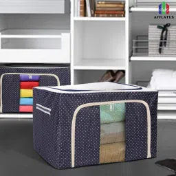 E Solutions WARDROBE ORGANISER/STORAGE BOX-093 (66LITERS) Poly-canvas Laundry Bag-image-36