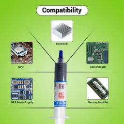 Multybyte (Pack of 2) Heat Sink Paste Injection (Big) with High thermal conductivity Carbon Based Thermal Paste image 2