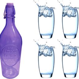BOTTLE, 4GLASS POP130 Jug Bottle Glass Set-image-88
