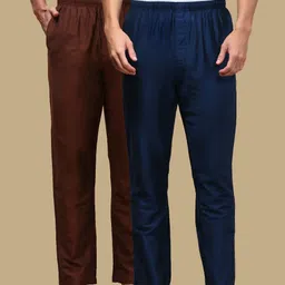 white heart Pack of 2 Ethnic Wear Viscose Blend Elasticated Waist with Side Pockets Men Pyjama-picture-47