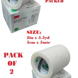 Micropore Surgical Tape (1530S-2) - 2 inch x 5.5 yard (5cm x 5m)- 2 Rolls First Aid Tape-image-67