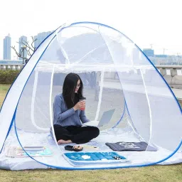 HDPE - High Density Poly Ethylene Kids Washable Polyester Adults Foldable Mosquito Net /Machhardani - Single Bed Mosquito Net-8