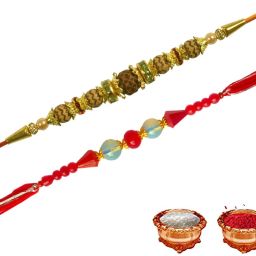 Bracelet LatestJM_BO-BZ Assorted Rakhi, Chawal Roli Pack Set-image-22