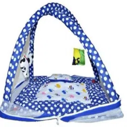 Cotton Kids Washable Baby Bedding Set Play Gym with BL2 Hanging Toys Age size (0-9month) Mosquito Net-27