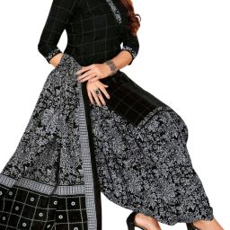 Unstitched Crepe Salwar Suit Material Printed-image-82
